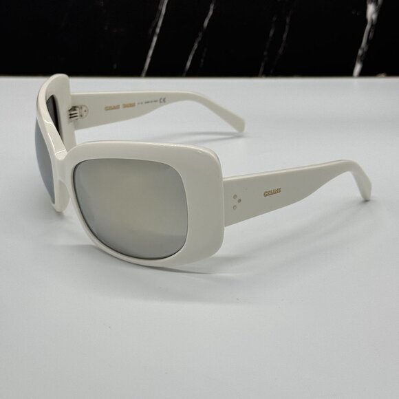 NEW CELINE CL40224I 25C, WOMEN CELINE WHITE OVERSIZED SUNGLASSES - Picture 4 of 9
